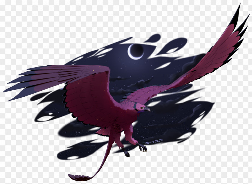 Bird Of Prey Beak Feather Purple PNG