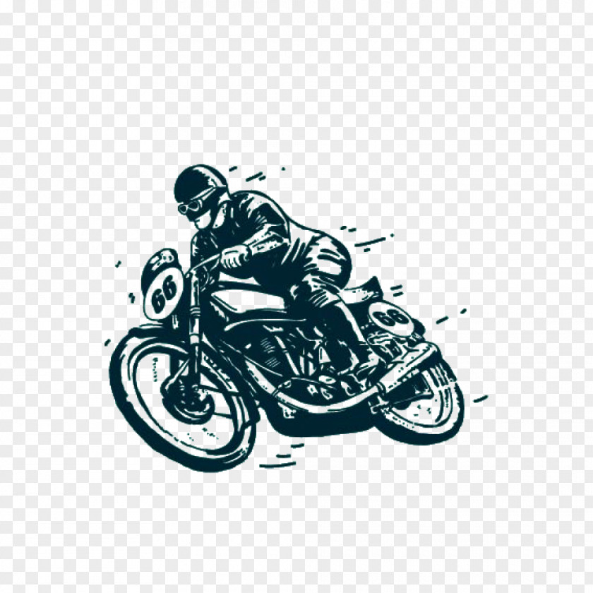 Motorcycle Racing Café Racer Poster PNG