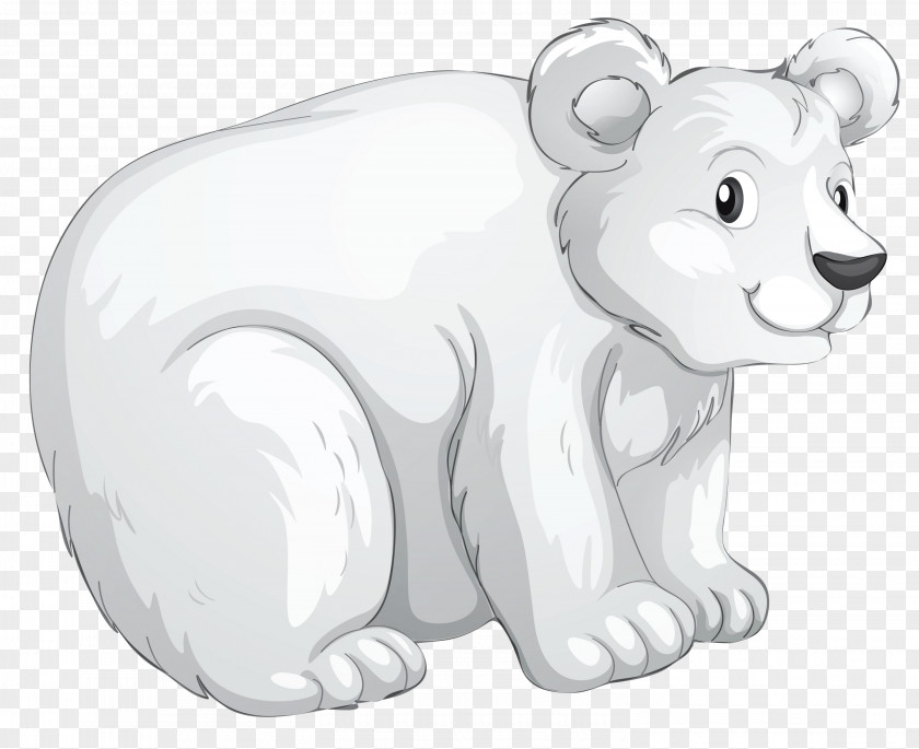 Cartoon Polar Bear Arctic North Pole PNG
