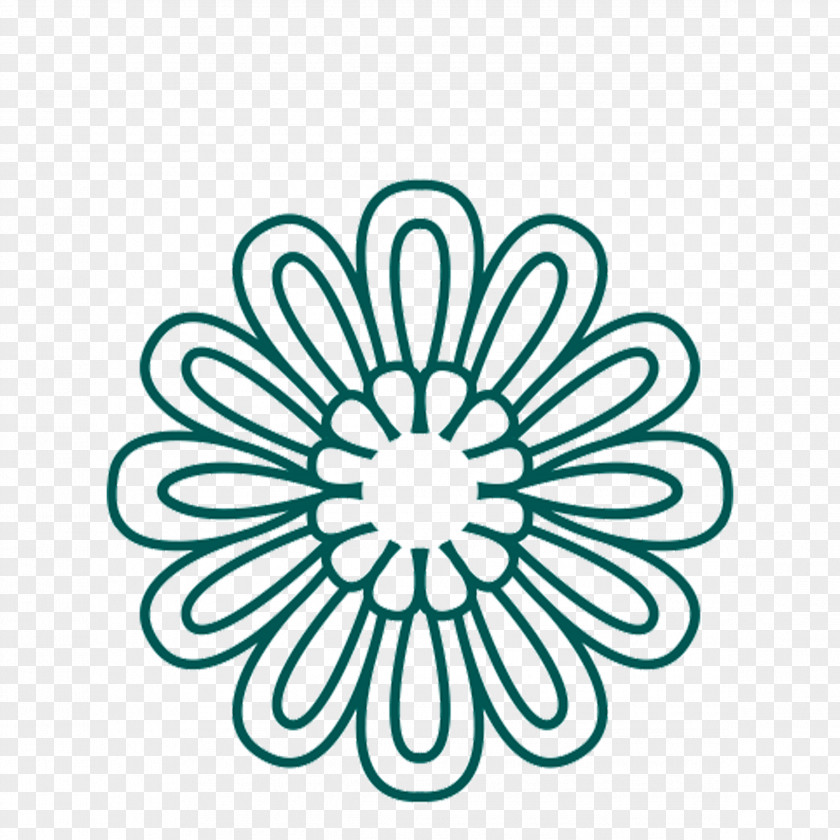 Country Wind Round Flower Chinese PNG