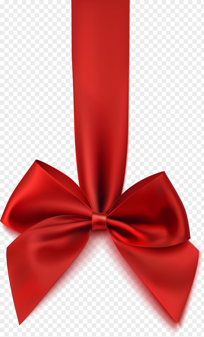 Hand Drawn Red Bow Tie Ribbon Christmas Ornament New Year's Day PNG