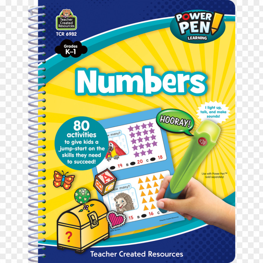 Pen And Book Teacher Power Learning Book: Numbers Education PNG