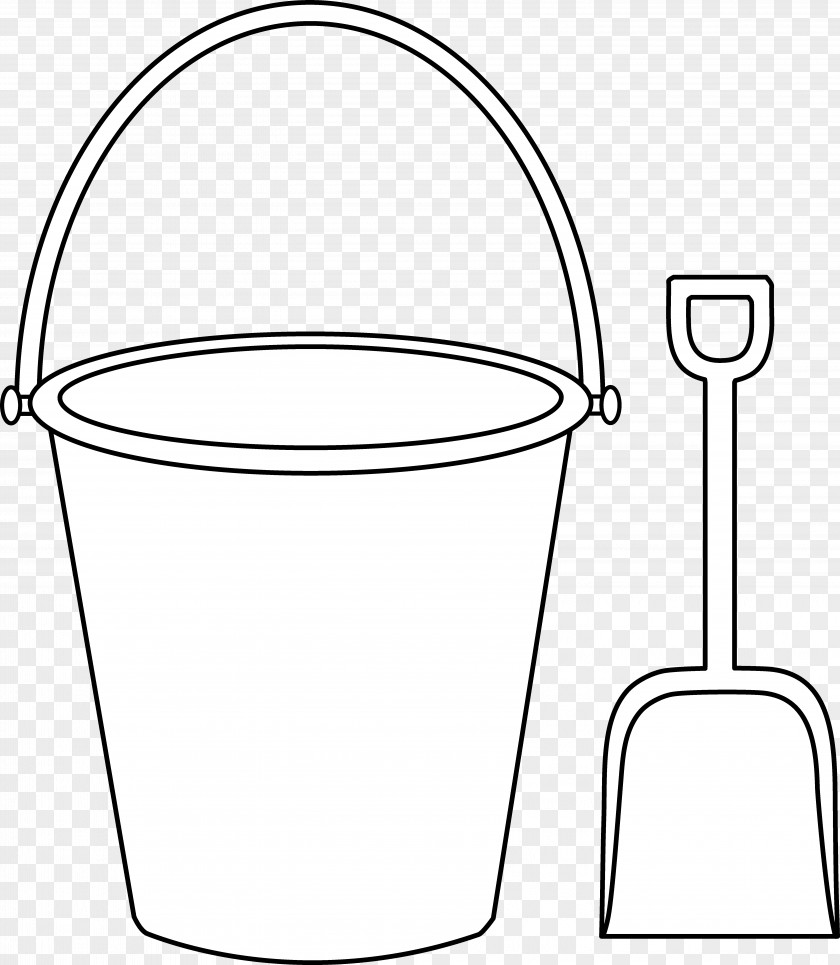Picture Of A Bucket Coloring Book Sand Shovel Clip Art PNG