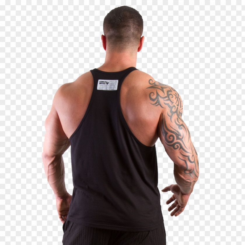 Black Gorilla T-shirt Fitness Centre Clothing Gold's Gym Bodybuilding PNG