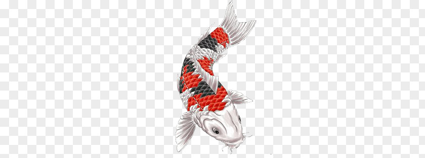 Fish Japanese Tattoo PNG Tattoo, red, black, and gray koi fish clipart PNG