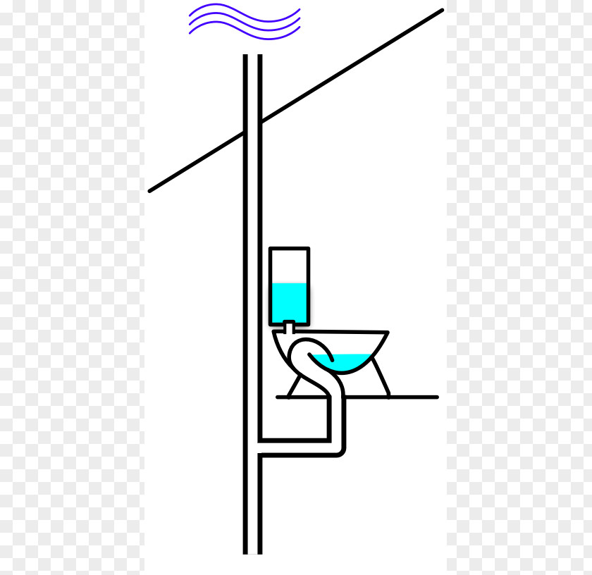House Diagram Cliparts Toilet Drain-waste-vent System Plumbing Bathroom PNG