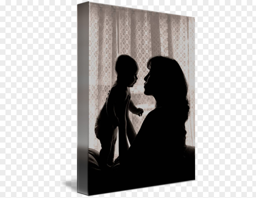 Blured Mother Infant Father Silhouette PNG