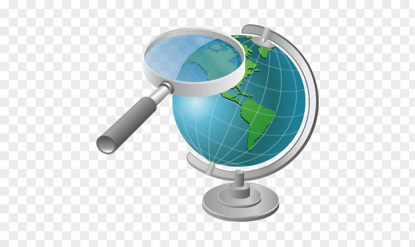 Magnifying Glass Vector Material Globe Euclidean Icon PNG