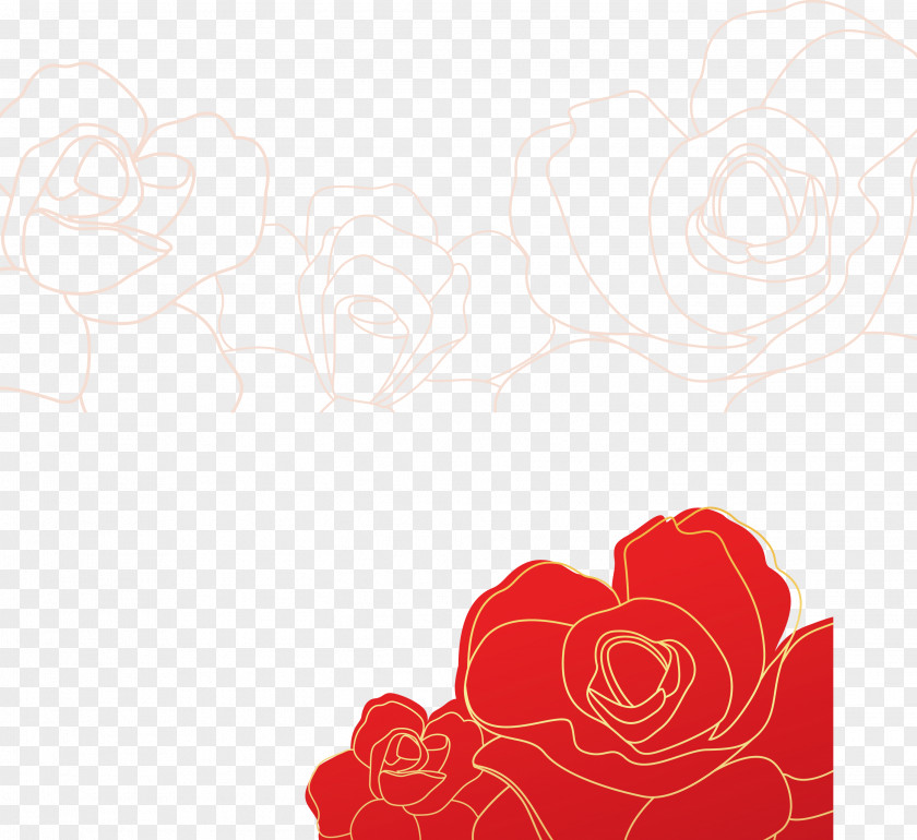 Red Flowers Flower Download Euclidean Vector Computer File PNG
