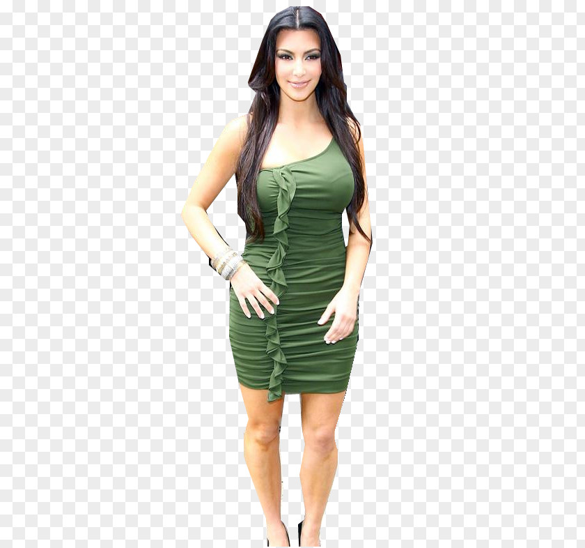 Model Kim Kardashian Shane Gray Fashion Dress PNG