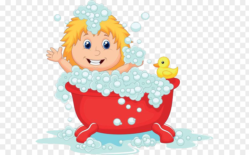 The Bathtub And Child Toy Duck Shower Royalty-free Bathing Illustration PNG