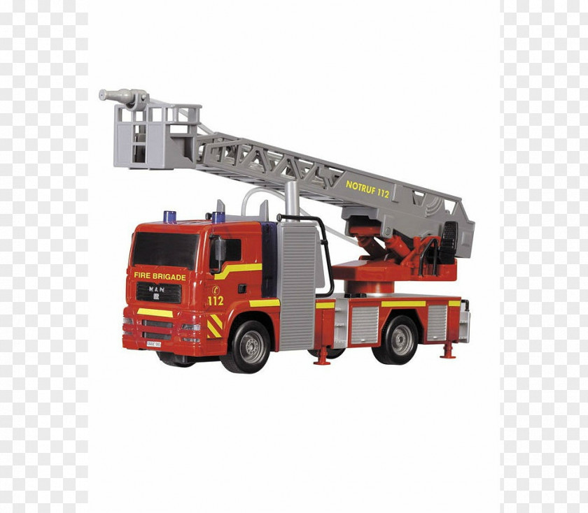 Toy Fire Engine Die-cast Car Firefighter PNG