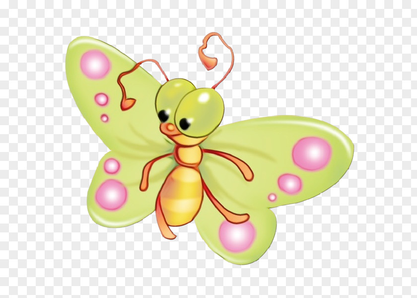 Animal Figure Membranewinged Insect Pink Butterfly Cartoon Wing PNG