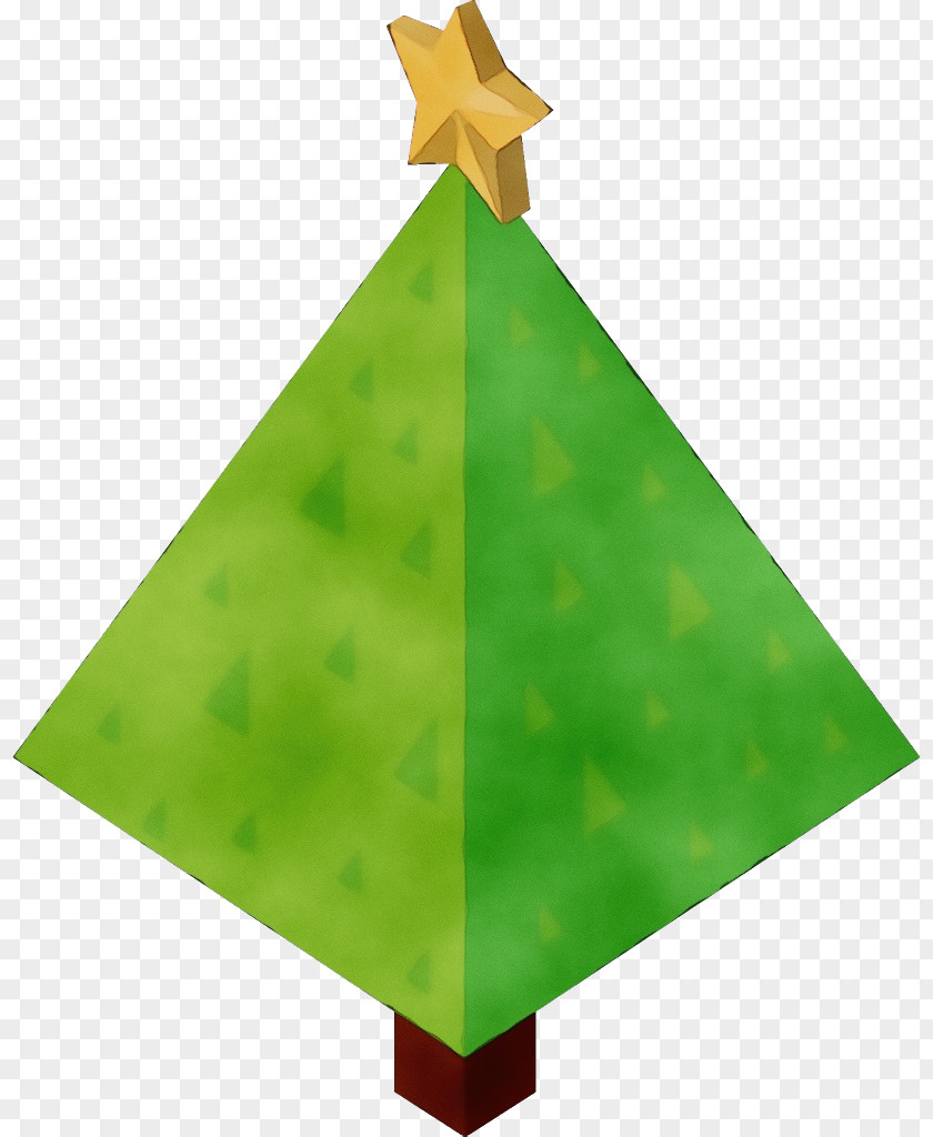 Origami Evergreen Christmas Tree PNG