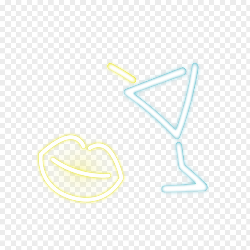 Vector Neon Glass Yellow Material Angle Font PNG