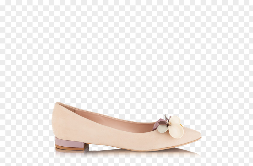 Beige Footwear Shoe Sandal Ballet Flat Suede PNG