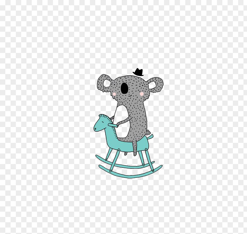 Play Koala Horse Toy Illustration PNG