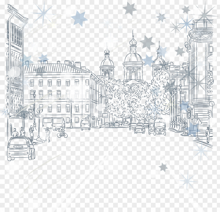 Beautiful Background Decoration Snow City Saint Petersburg Euclidean Vector Royalty-free Illustration PNG