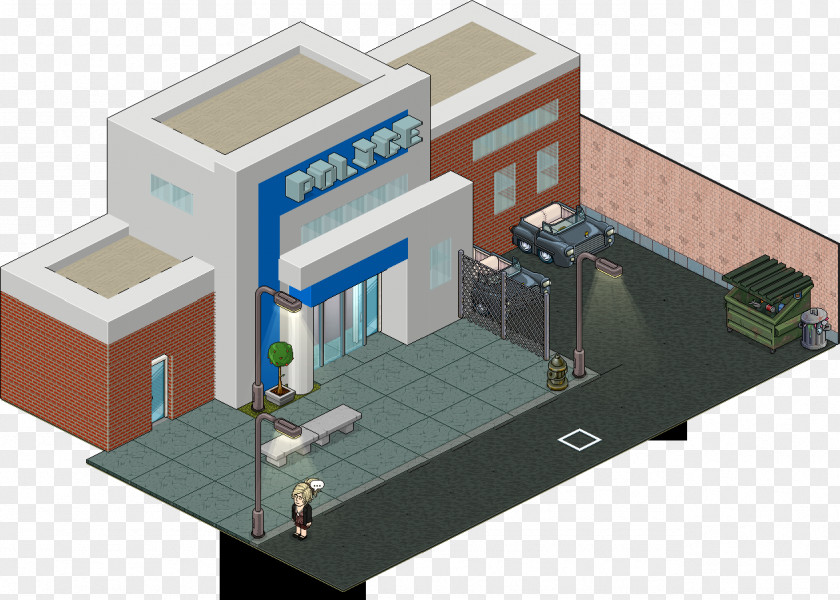 Building Habbo Police Station Penthouse Apartment PNG