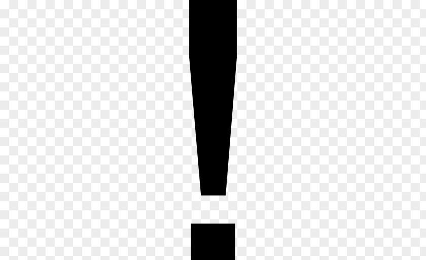Exclamation Point White Monochrome PNG