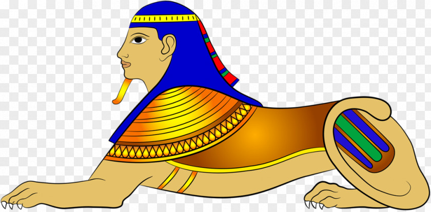 Hand-painted Ancient Egyptian Sphinx Great Of Giza Egypt Legendary Creature Greek Mythology PNG