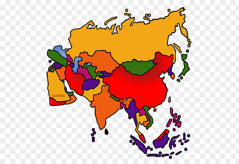 Asia Continent Clip Art Openclipart Southeast Free Content Map PNG