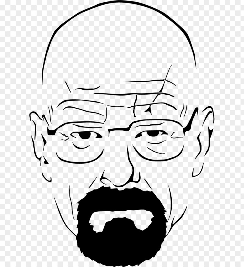 Walter White Drawing Line Art PNG