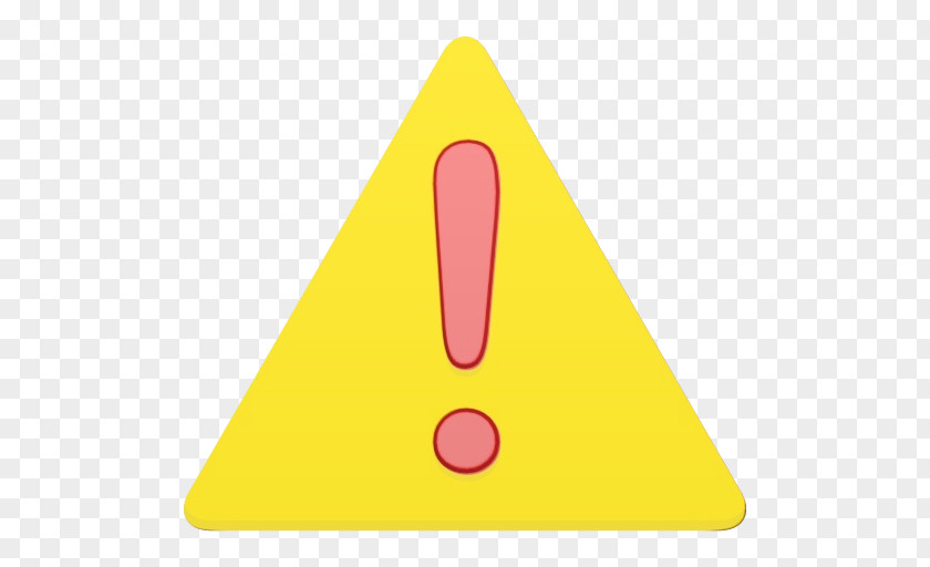 Yellow Cone Exclamation Mark PNG