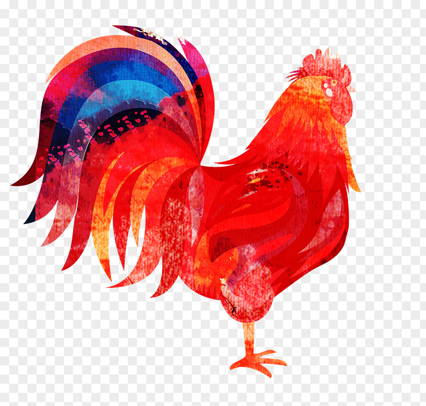 Cock Chinese New Year Diamond Mosaic Zodiac Rooster Bainian PNG