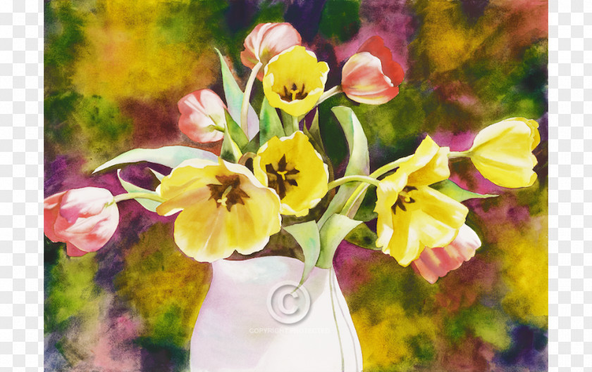 Watercolor Watermark Flower Painting Floral Design Floristry PNG