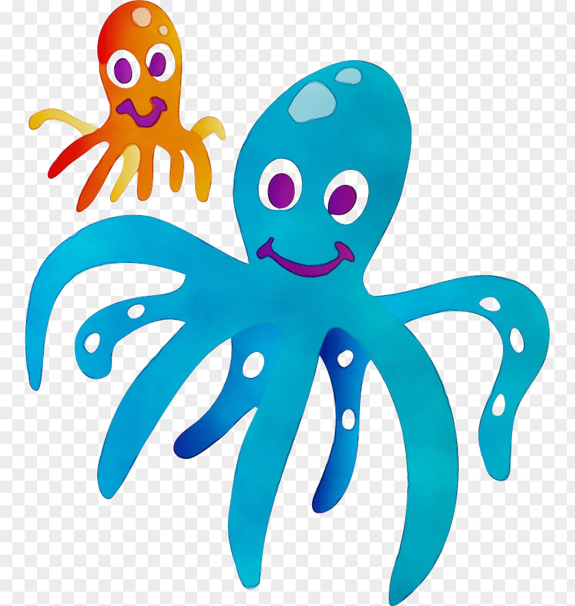 Marine Invertebrates Animal Figure Octopus Giant Pacific Turquoise PNG