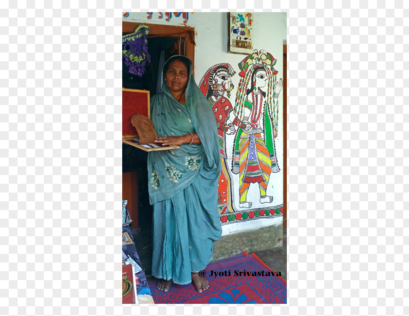 Painting Nilam Devi Mithila Madhubani Art PNG