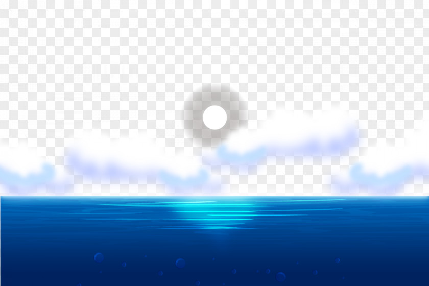 Vector Seaside Sunrise Sunlight Blue Sky Energy Wallpaper PNG