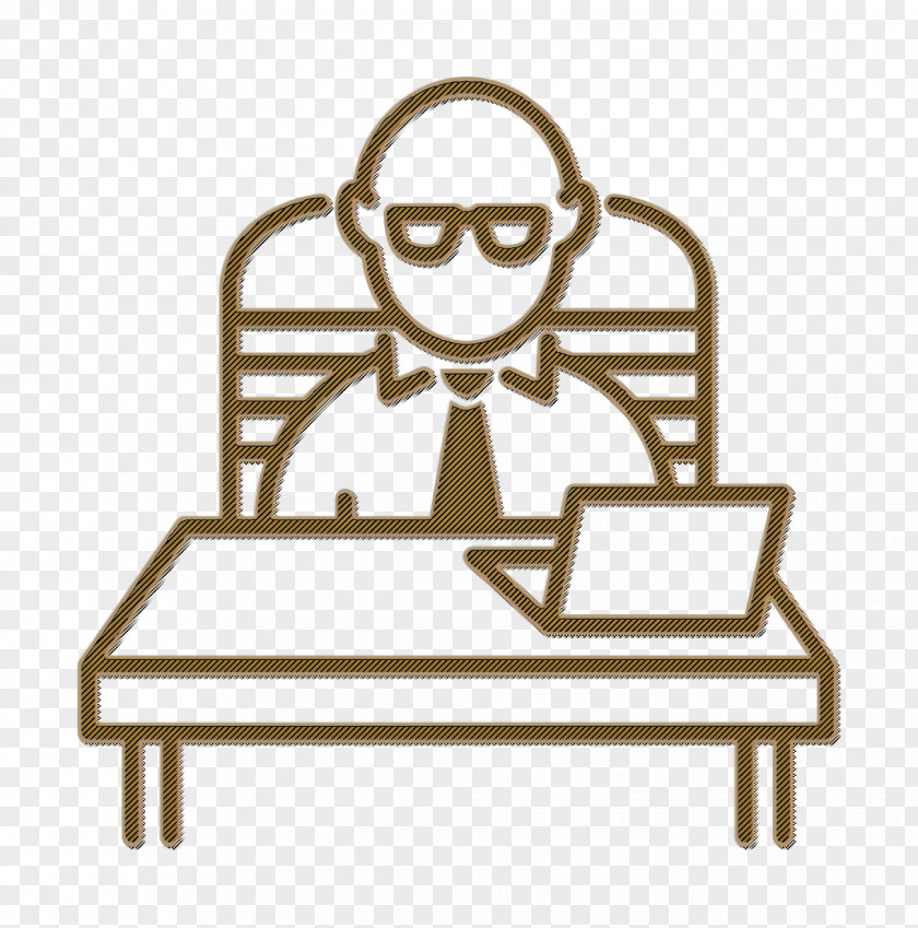 Computer Icon People Working Businessman PNG