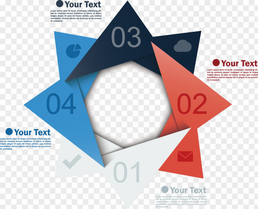 Vector Triangle Pattern Infographic Clip Art PNG