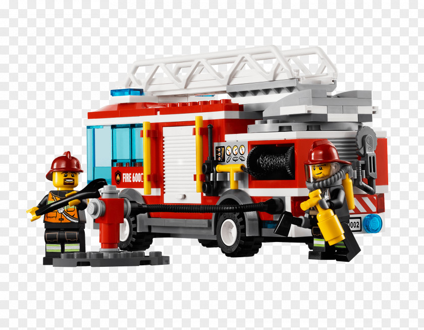 Firefighter LEGO City : Fire Truck 60002 Engine 60107 Ladder PNG