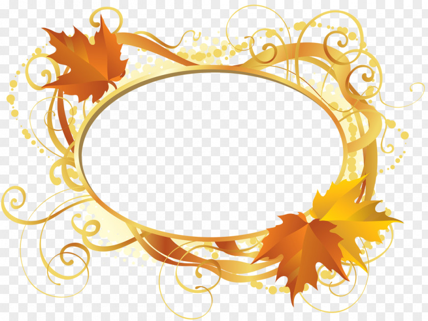 Leaf Frame Borders And Frames Maple Picture Autumn Color PNG