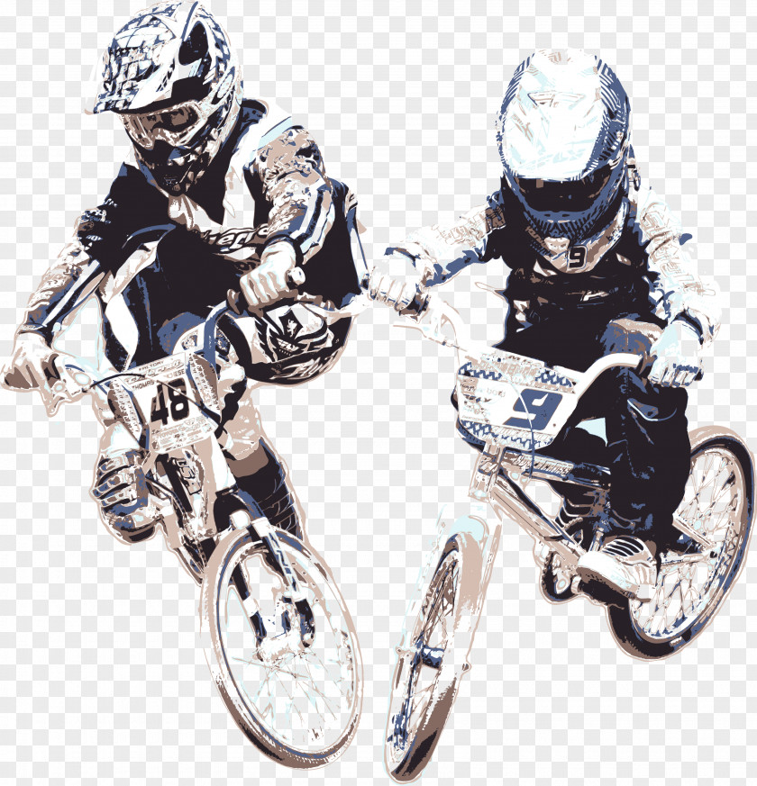 Hand-painted Realistic Bike Race X Games BMX Racing PNG