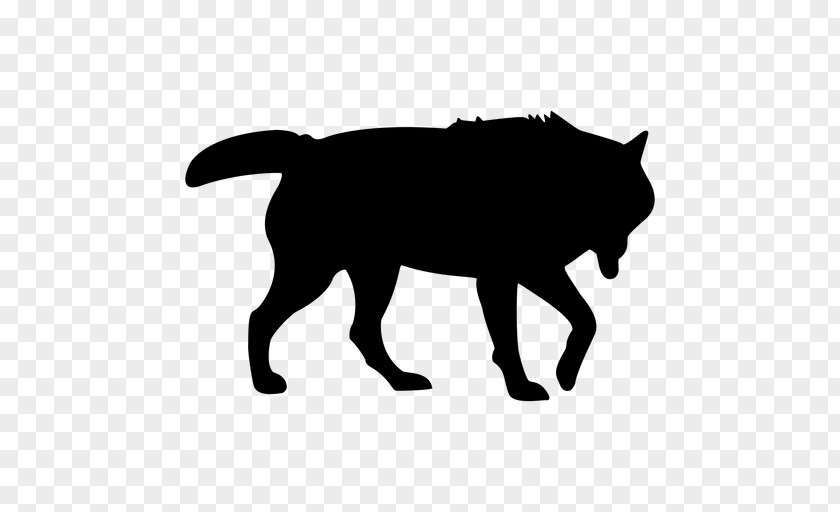 Silhouette Dog Drawing PNG