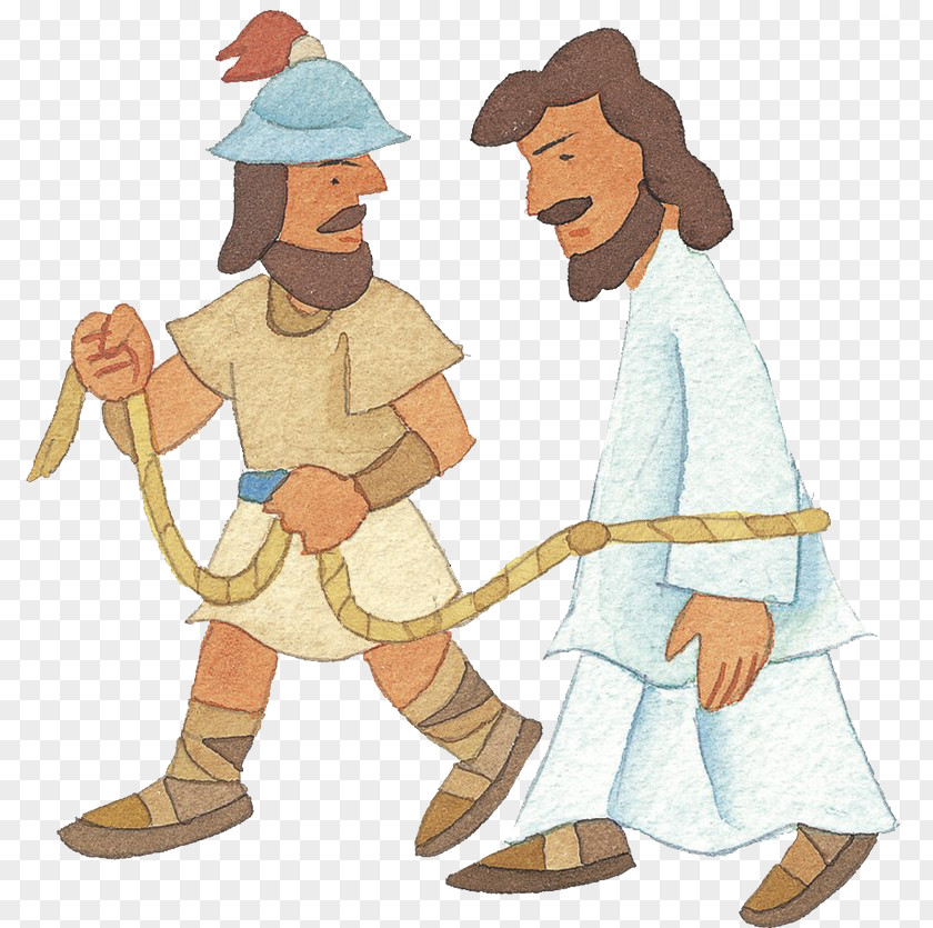 The Prisoner Walked With A Rope Clip Art PNG