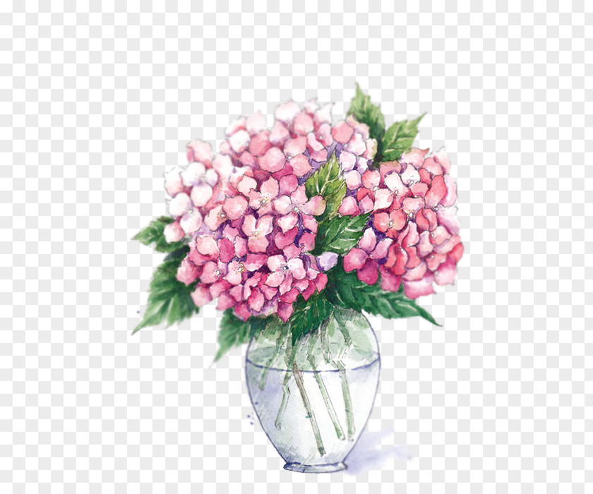 Bouquet Of Flowers Vase Flower Watercolor Painting PNG