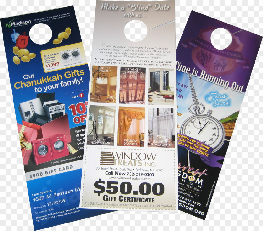 Design Advertising Door Hanger Paper Printing Cimpress PNG