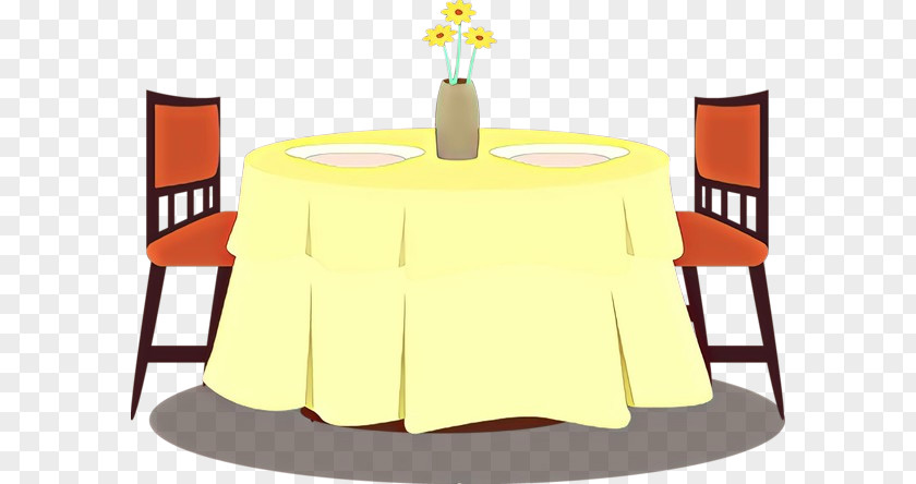 Yellow Table Tablecloth Furniture Textile PNG