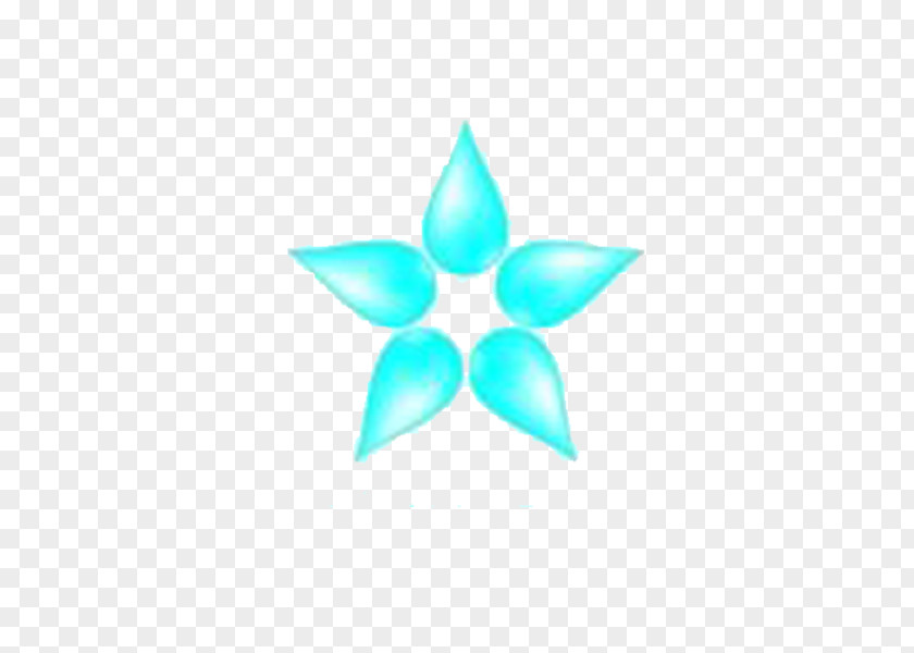 Droplets Pentagram Blue Euclidean Vector Illustration PNG