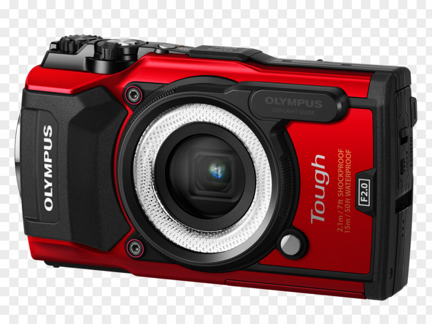 End Flag Olympus Stylus Tough TG-5 Digital Camera (Red) Black 12 Million Pixel CMOS F2.0 15m Waterproof Active Sensor PNG