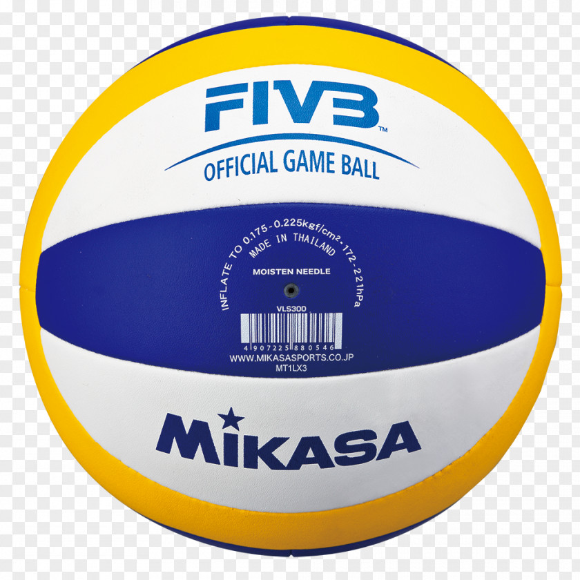 Volleyball Beach Mikasa Sports P.VLS300 Beachvolleyball Size 5 PNG