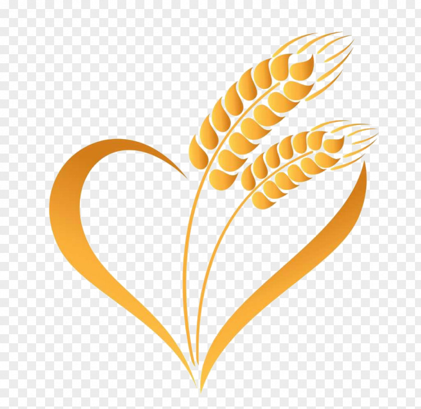 Warm Heart Wheat Ear Clip Art PNG