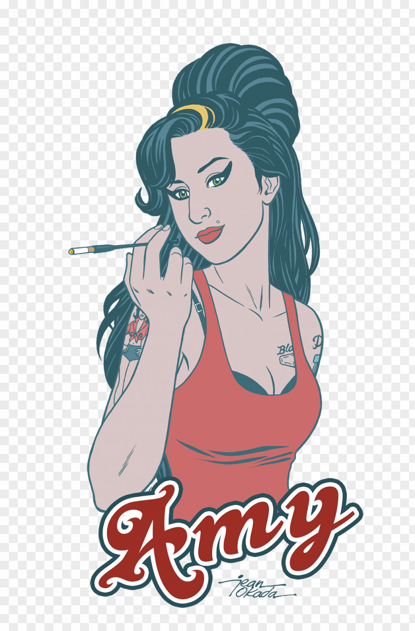 Amy Winehouse Art T-shirt PNG