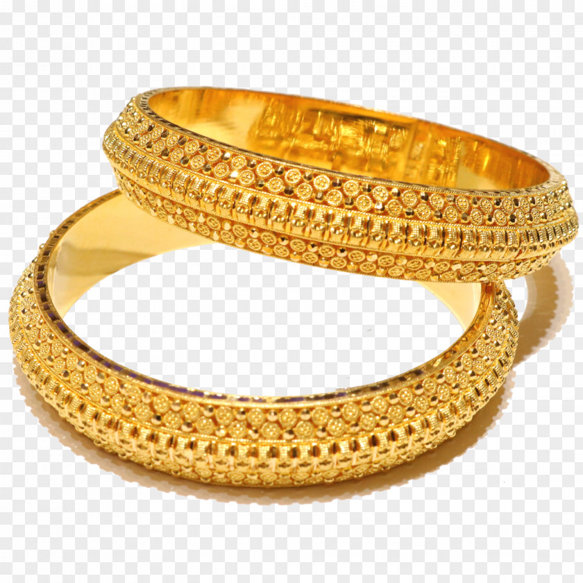 GOLD BANNER Jewellery Bangle Earring Gold PNG