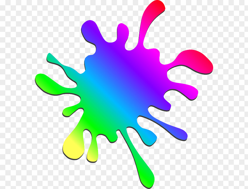 Paint Splatter Rainbow Clip Art PNG